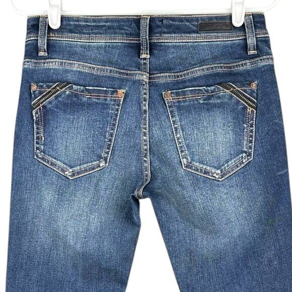 BUCKLE BLACK Women Made Italy Blue Skinny Candiani Denim Jean 25x32 Stretch NWOT - Picture 4 of 12